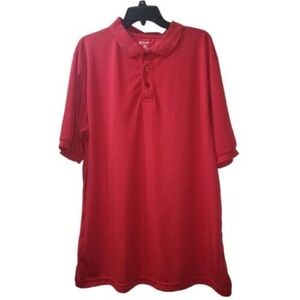 Premium Authentic Sportswear Polo‎ Shirt Moisture Wicking Athletic Red 3X